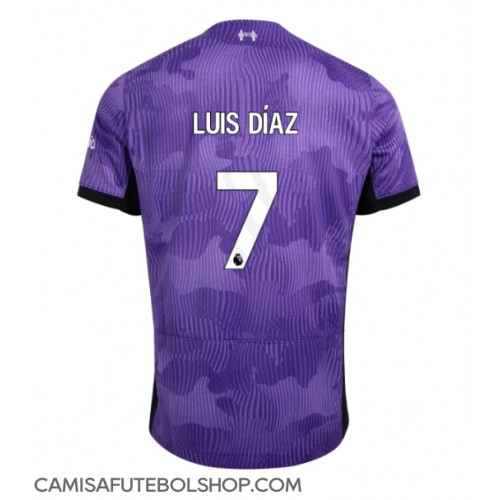 Camisa de time de futebol Liverpool Luis Diaz #7 Replicas 3º Equipamento 2023-24 Manga Curta